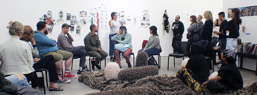 6 of 9, main gallery with Tanya Aguiñiga