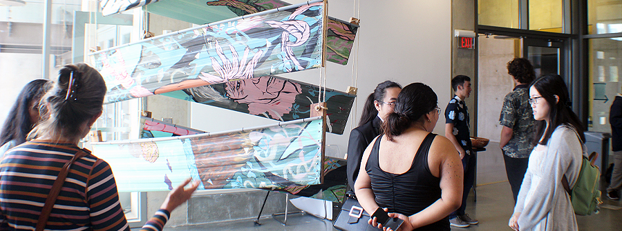 9 of 9, SME gallery installation with people