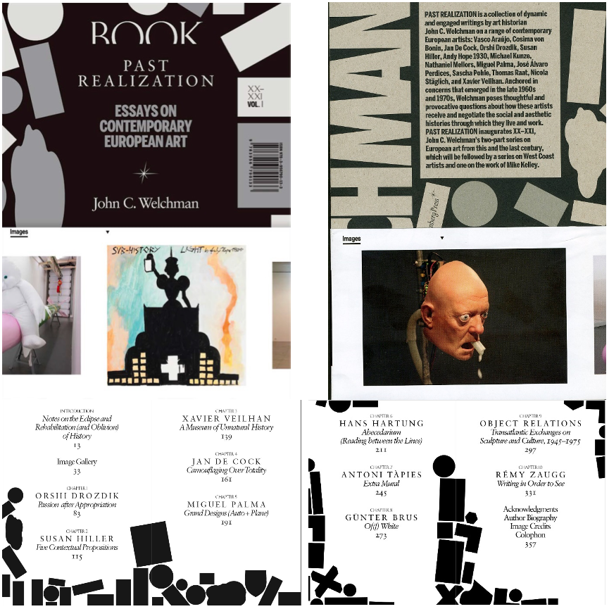 2 book covers and 2 pages of a table of contents