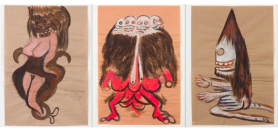 Banner image of 3 drawings by Daniel Guzmán