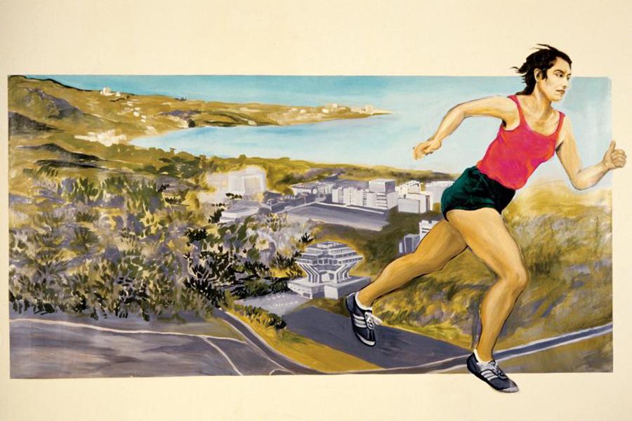 Runner: On My Own!, from the series ¿A Dónde Vas, Chicana? (Yolanda López, 1977).